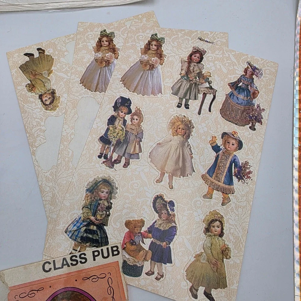 Vintage Hallmark Ambassador Sticker Lot Jan Hagara Postcards Victorian Ephemera
